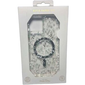 Rifle Paper Co iPhone 15 Plus Case MagSafe Compatible 12ft Drop Protection Gold